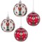 3" Glass Nutcracker Design Christmas Ball Ornaments - Set of 4
